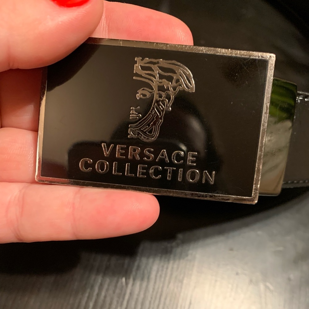 Authentic men’s black Versace belt